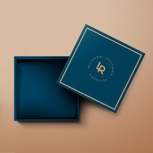 Box packaging design for patisserie brand
