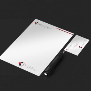 Corporate identity stationery for consulting brand