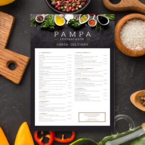 Menu design for restaurant brand