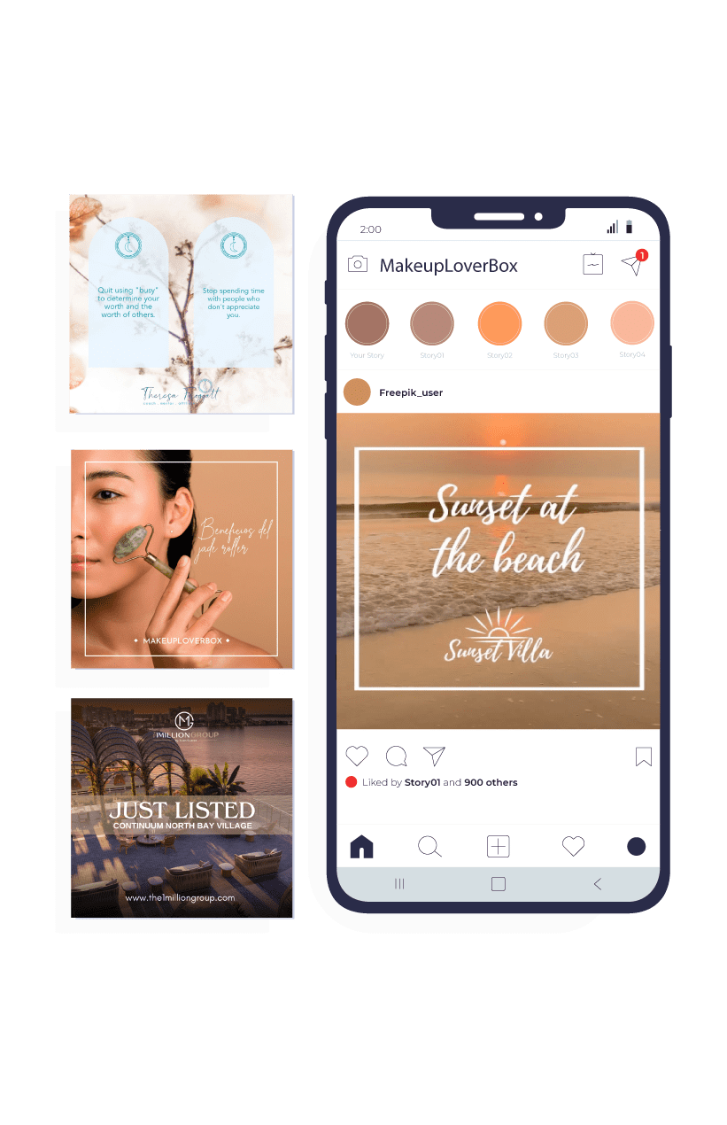 Social media feed for holiday villa