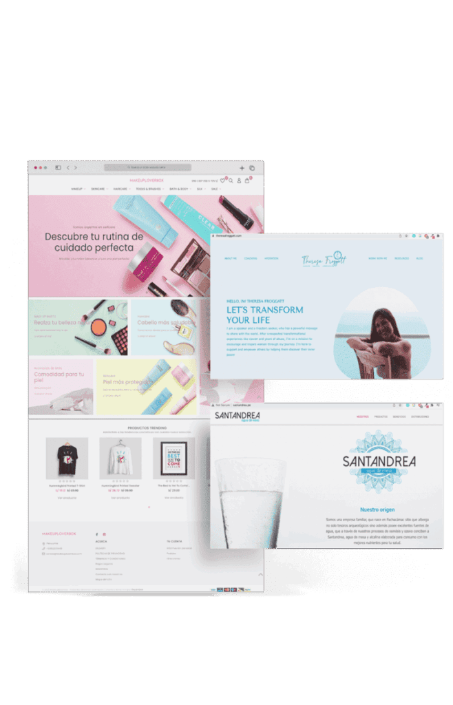 Website showcase of many web brands